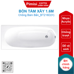 Bồn tắm xây Cotto BT216D(H) 1.6M