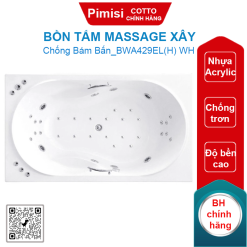 Bồn tắm xây Cotto BWA429EL(H) WH 1.8M