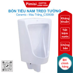 Bồn tiểu nam Cotto C3080BI Baron treo tường cấp âm