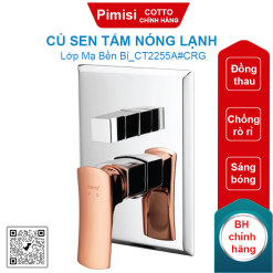 Củ sen tắm Cotto CT2255A#CRG nóng lạnh âm tường màu đồng