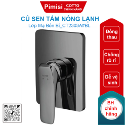 Củ sen tắm Cotto CT2303A#BL nóng lạnh âm tường màu đen
