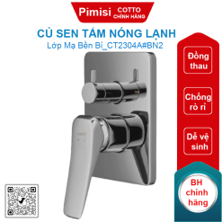 Củ sen tắm Cotto CT2304A#BN2 nóng lạnh âm tường màu đen bóng