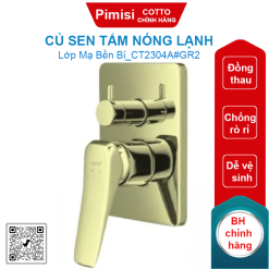 Củ sen tắm Cotto CT2304A#GR2 nóng lạnh âm tường màu vàng