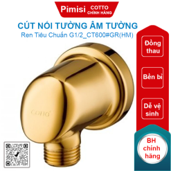 Cút nối tường Cotto CT600#GR(HM) âm tường màu vàng
