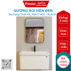 Gương soi Cotto AMH11A00 - BLACK viền đen