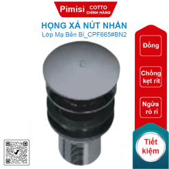 Họng xả Cotto CPF665#BN2 nút nhấn màu đen Quil
