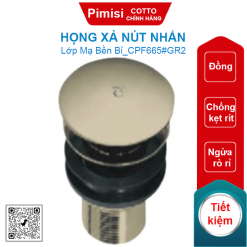 Họng xả Cotto CPF665#GR2 nút nhấn màu vàng