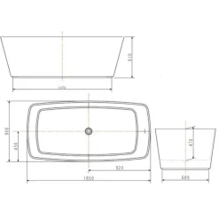 Alternative view of Bồn tắm American Standard BTAS9831 đá Zenistone đặt sàn 1.85m
