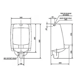 Alternative view of Bồn tiểu nam American Standard VF-6401 (VF6401) Mini Washbrook