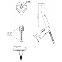 Alternative view of Tay sen tắm American Standard Wizflo 1 chế độ