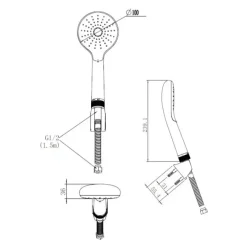 Alternative view of Tay sen tắm American Standard Wizflo Duo Flex 1 chế độ
