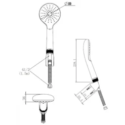 Alternative view of Tay sen tắm American Standard Wizflo Flex 1 chế độ
