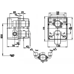 Alternative view of Van điều chỉnh nóng lạnh Cotto CT2243A âm tường SCIROCCO