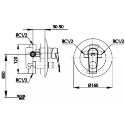 Alternative view of Củ sen tắm Cotto CT2249AV nóng lạnh