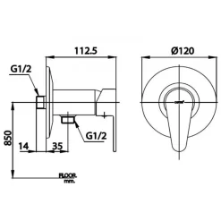Alternative view of Củ sen tắm Cotto CT2291A nóng lạnh