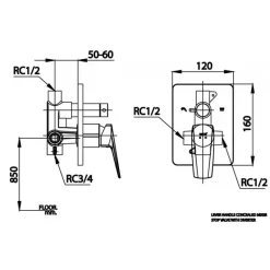 Alternative view of Củ sen tắm Cotto CT2323A nóng lạnh