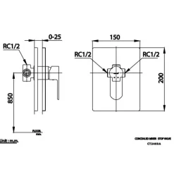 Alternative view of Củ sen tắm Cotto CT2403A nóng lạnh