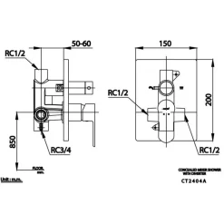 Alternative view of Củ sen tắm Cotto CT2404A nóng lạnh