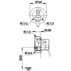Alternative view of Củ sen tắm Cotto CT3009AEV nóng lạnh
