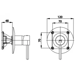 Alternative view of Van điều chỉnh nóng lạnh Cotto CT376A âm tường