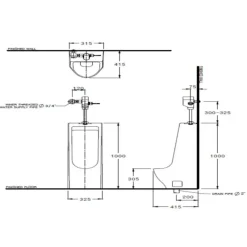 Alternative view of Bồn tiểu nam Cotto C31207 Hercules đặt sàn