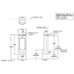 Alternative view of Bồn tiểu nam Cotto C31507AC cảm ứng Waterford