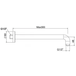 Alternative view of Thanh nối bát sen American Standard FFAS9909 gắn tường