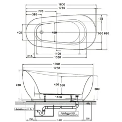 Alternative view of Bồn tắm Cotto BT267PP(H) WH đặt sàn 1.8M