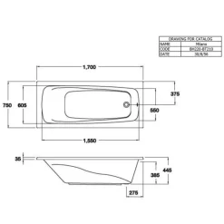 Alternative view of Bồn tắm xây Cotto BT210PP(H) WH 1.7M