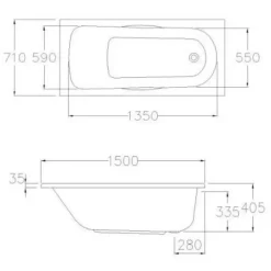 Alternative view of Bồn tắm xây Cotto BT215PP(H) 1.5M Donna