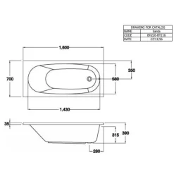 Alternative view of Bồn tắm xây Cotto BT216D(H) 1.6M