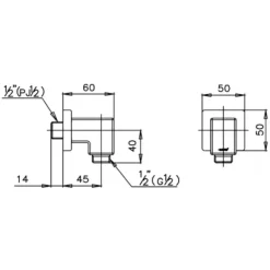 Alternative view of Cút nối tường Cotto CT622(HM) âm tường