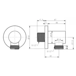 Alternative view of Co nối American Standard FFAS9140 EasySET tròn