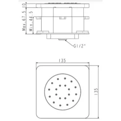 Alternative view of Đầu sen American Standard FFASS054 EasySET âm tường