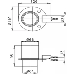 Alternative view of Kệ ly Cotto CT046(HM)