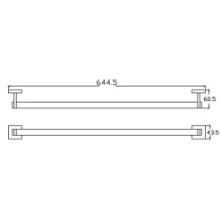 Alternative view of Thanh treo khăn đơn Cotto CT0212(HM)