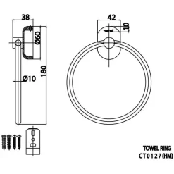 Alternative view of Vòng treo khăn Cotto CT0127(HM)