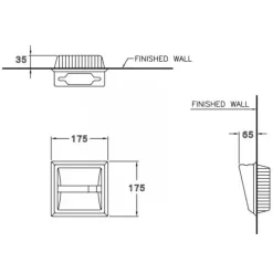 Alternative view of Móc giấy vệ sinh Cotto C814 bằng sứ