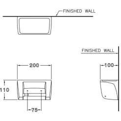 Alternative view of Móc giấy vệ sinh Cotto C815 bằng sứ