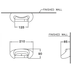 Alternative view of Móc giấy vệ sinh Cotto C836 bằng sứ