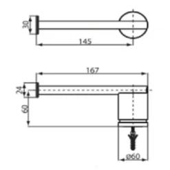 Alternative view of Móc giấy vệ sinh Cotto CPF002#GR2 màu vàng Quil