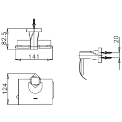 Alternative view of Móc giấy vệ sinh Cotto CT0065(HM)