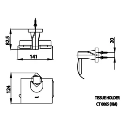 Alternative view of Móc giấy vệ sinh Cotto CT0065#WH(HM) màu trắng