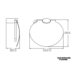 Alternative view of Móc giấy vệ sinh Cotto CT0224(HM)