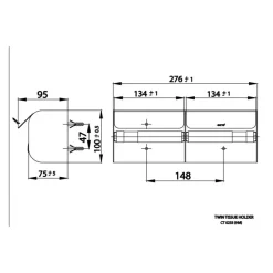 Alternative view of Móc giấy vệ sinh Cotto CT0233(HM)