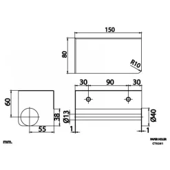 Alternative view of Móc giấy vệ sinh Cotto CT0261