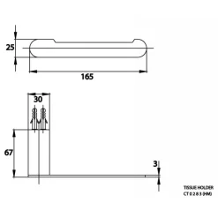 Alternative view of Móc giấy vệ sinh Cotto CT0283#BL(HM) màu đen