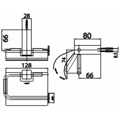 Alternative view of Móc giấy vệ sinh Cotto CT889(HM)