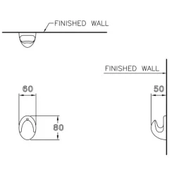Alternative view of Móc áo Cotto C838 1 móc bằng sứ