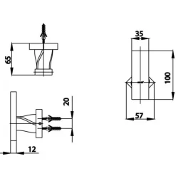 Alternative view of Móc áo Cotto CT0061#WH(HM) Twist 1 móc màu trắng